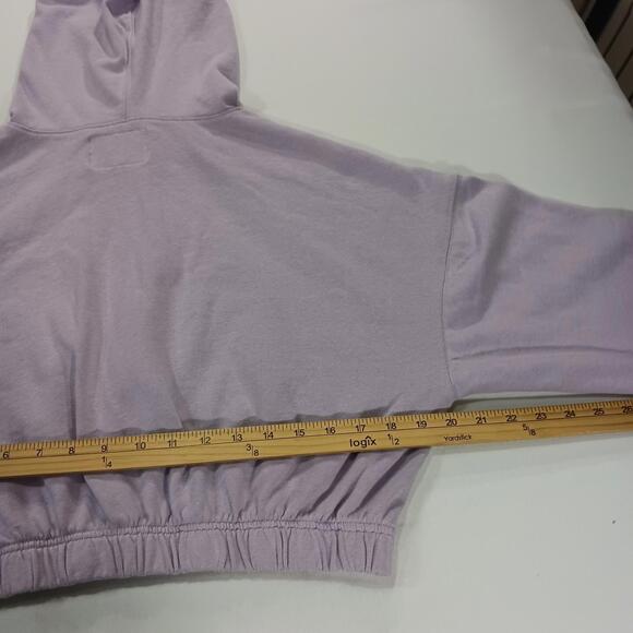 Aeropostale RN#15379 Women's Lavender Cotton Blend Cropped Hoodie Jacket Size M - Picture 6 of 16
